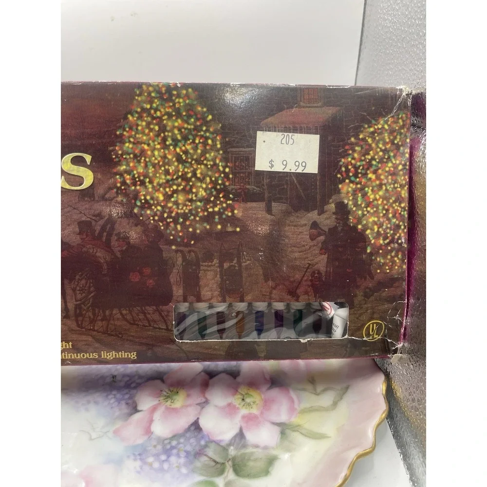 Vintage Golden Sleigh Christmas Lights 50 Lights End To End WORKS NEW OLD STOCK